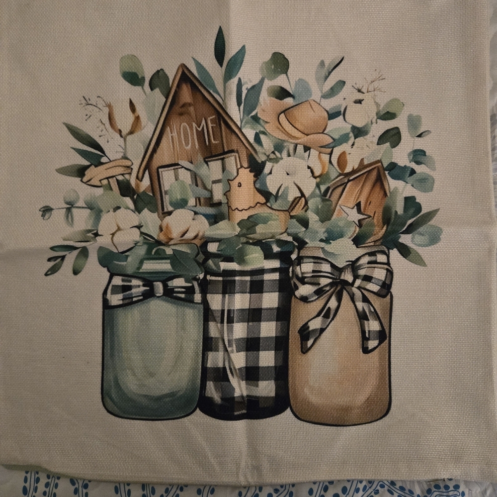 Farmhouse Pillow Covers Set Of 4 18x18 Also Matching Runner